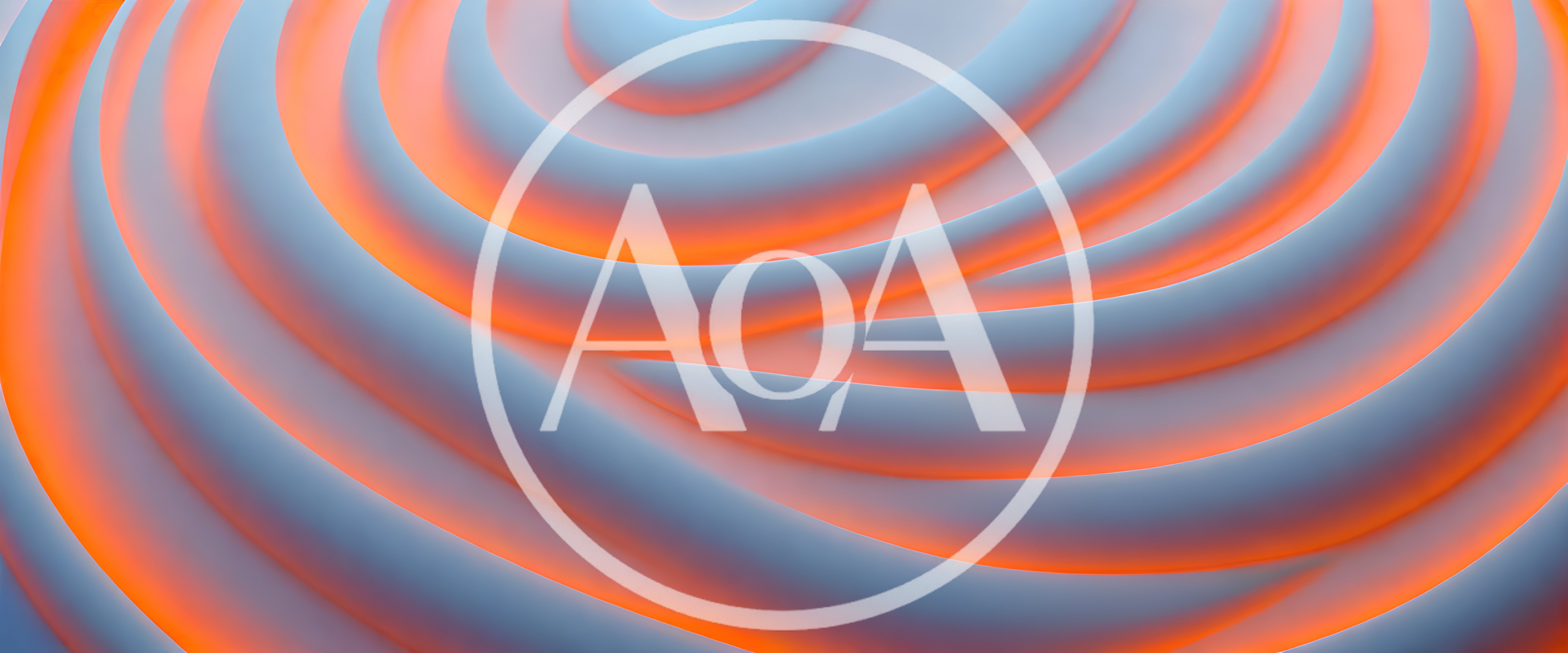 Abstract 3D Background With Glowing Orange Waves