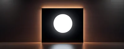 Minimalist Glowing Circle On Dark Background