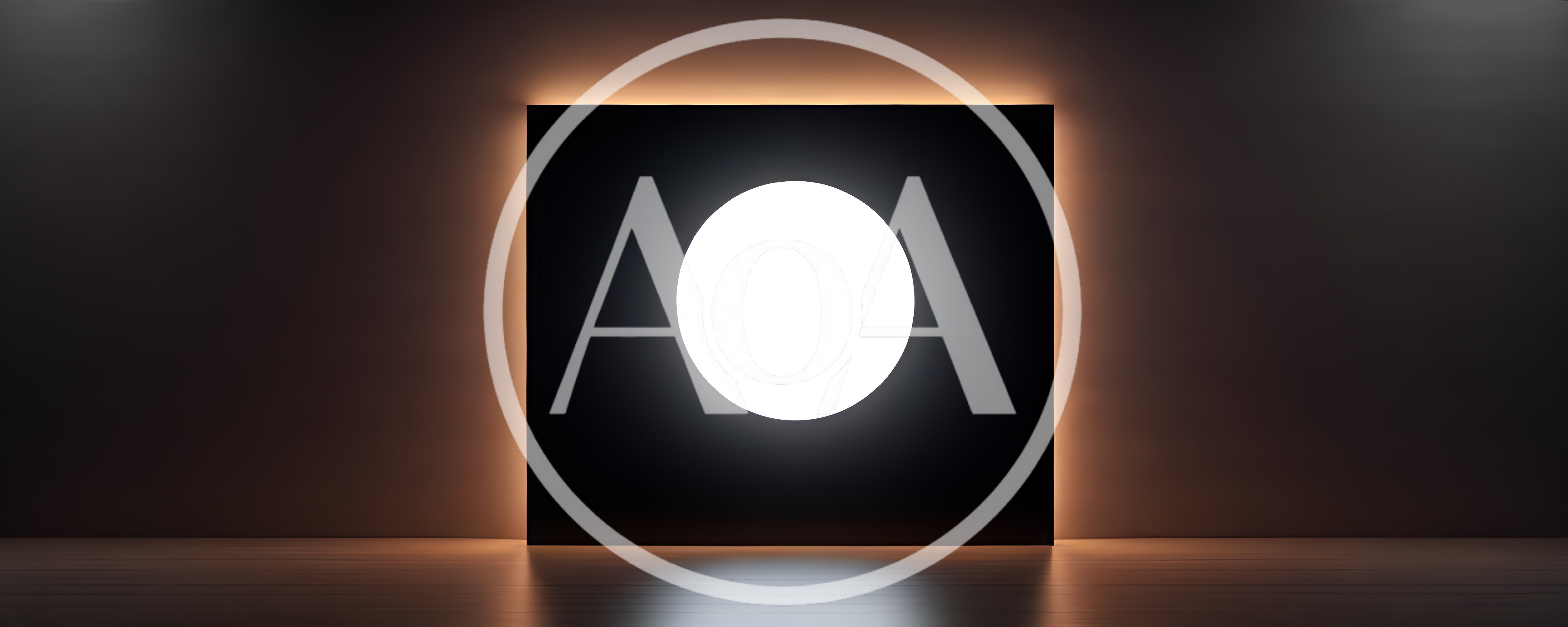 Minimalist Glowing Circle On Dark Background