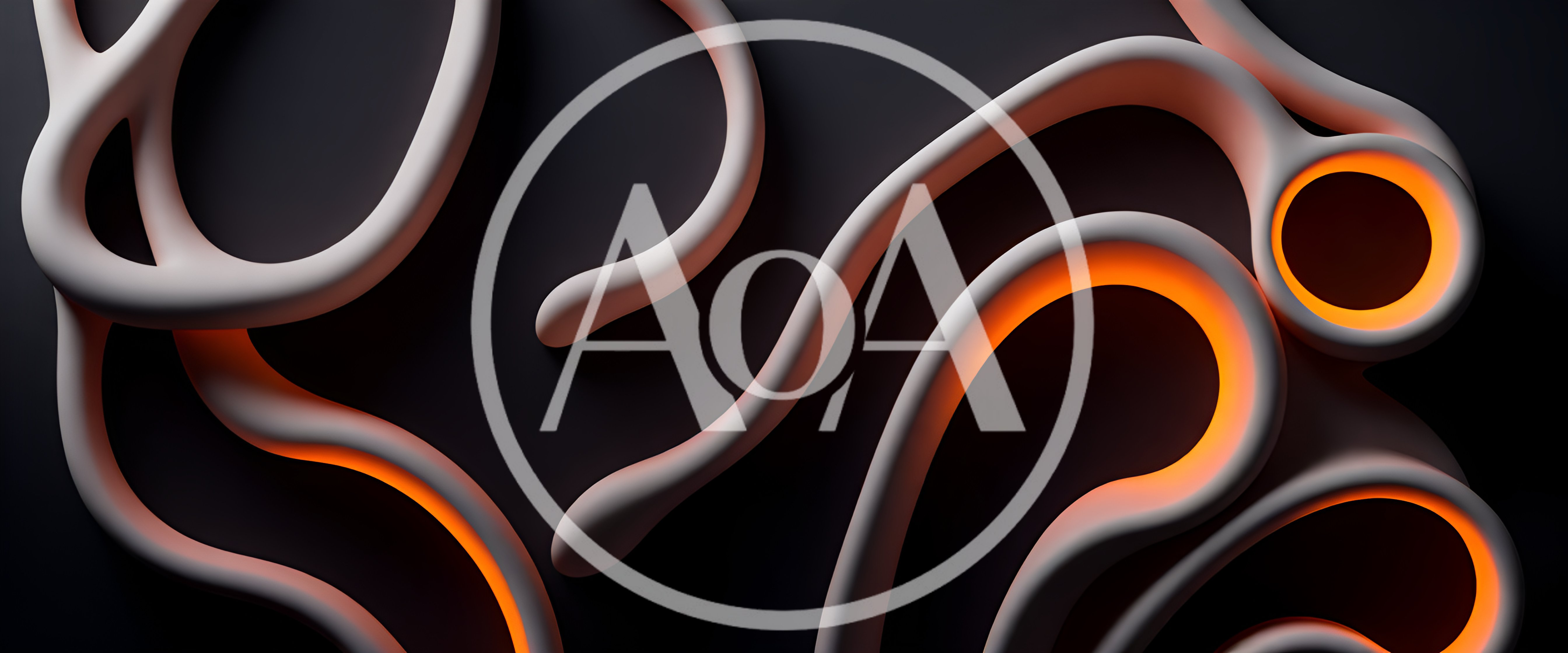 Abstract 3D Rendered Glowing Organic Tubes