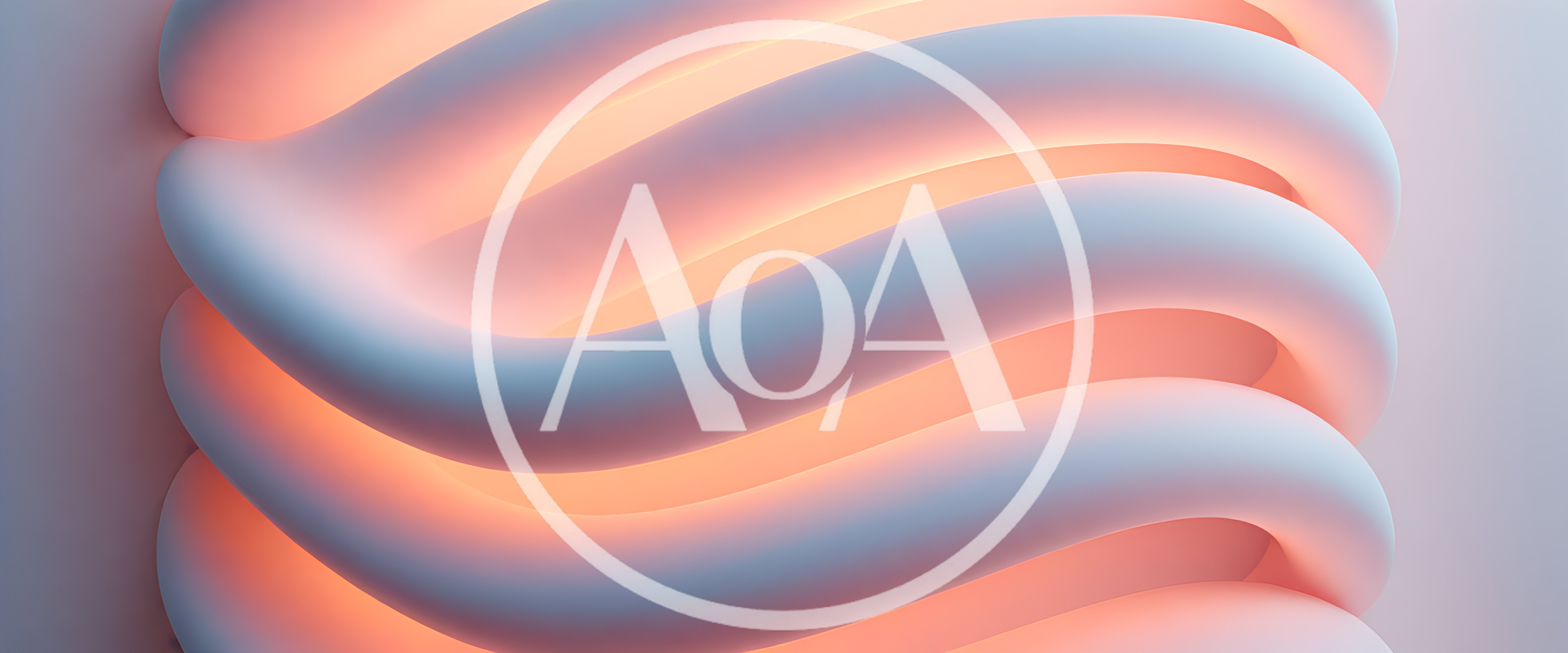 Abstract 3D Rendered Wavy Tubes With Warm Lighting