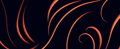 Abstract Orange Curved Lines On Dark Background