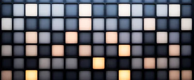 Abstract Grid Of Glowing Square Light Panels