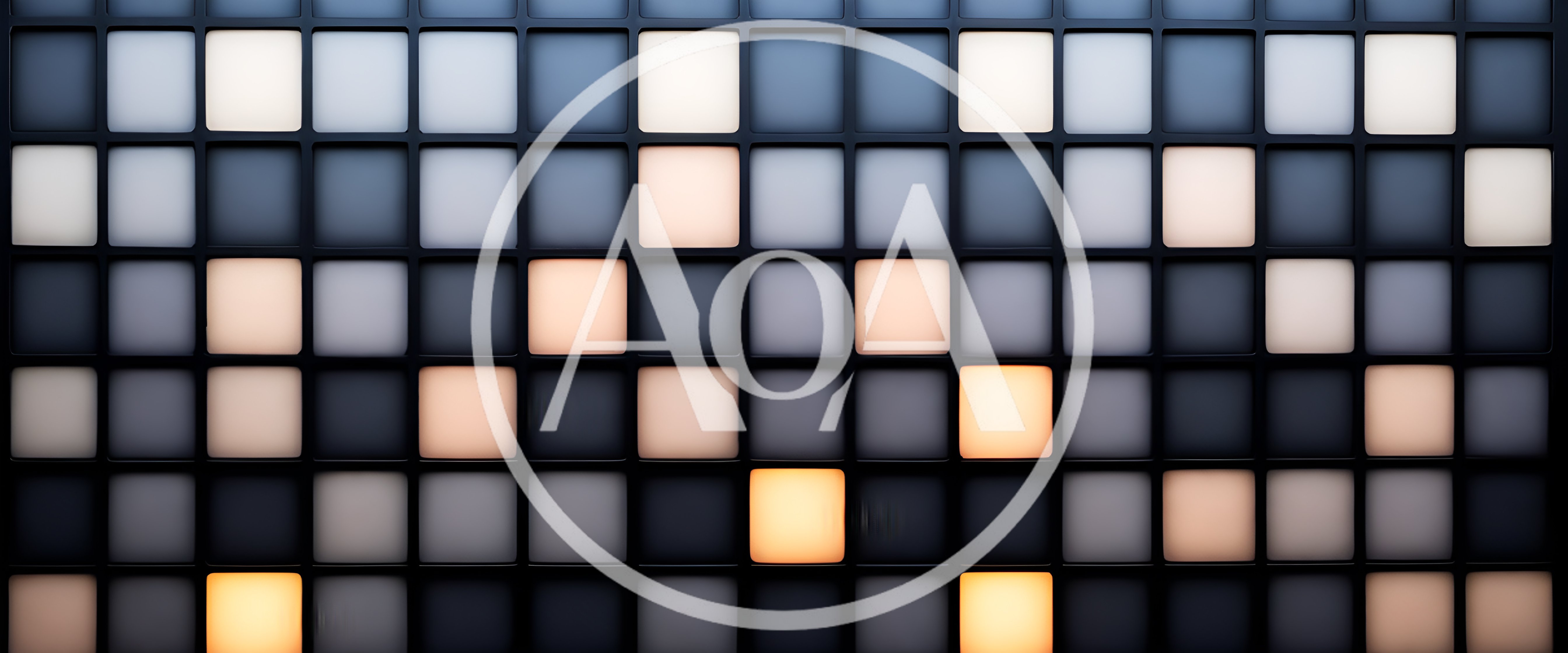 Abstract Grid Of Glowing Square Light Panels