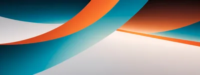 Abstract Background With Flowing Orange And Teal Curves