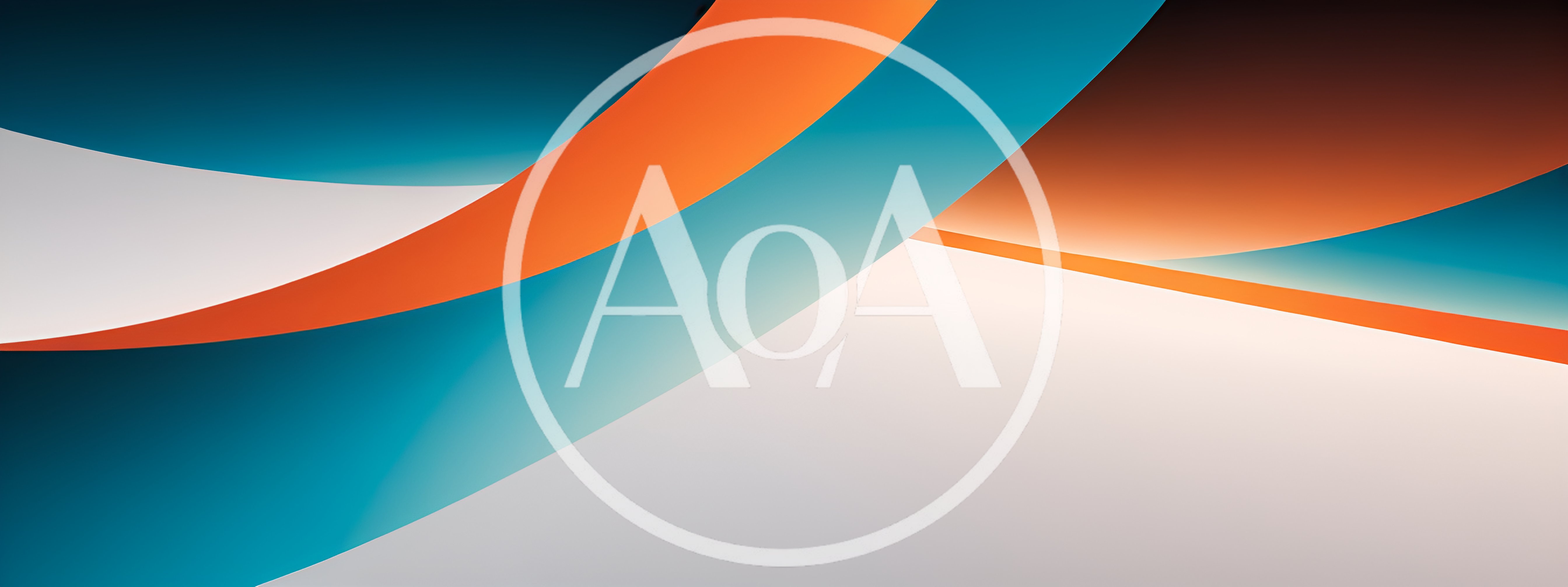 Abstract Background With Flowing Orange And Teal Curves