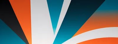 Abstract Geometric Background With Vibrant Orange And Blue Shapes