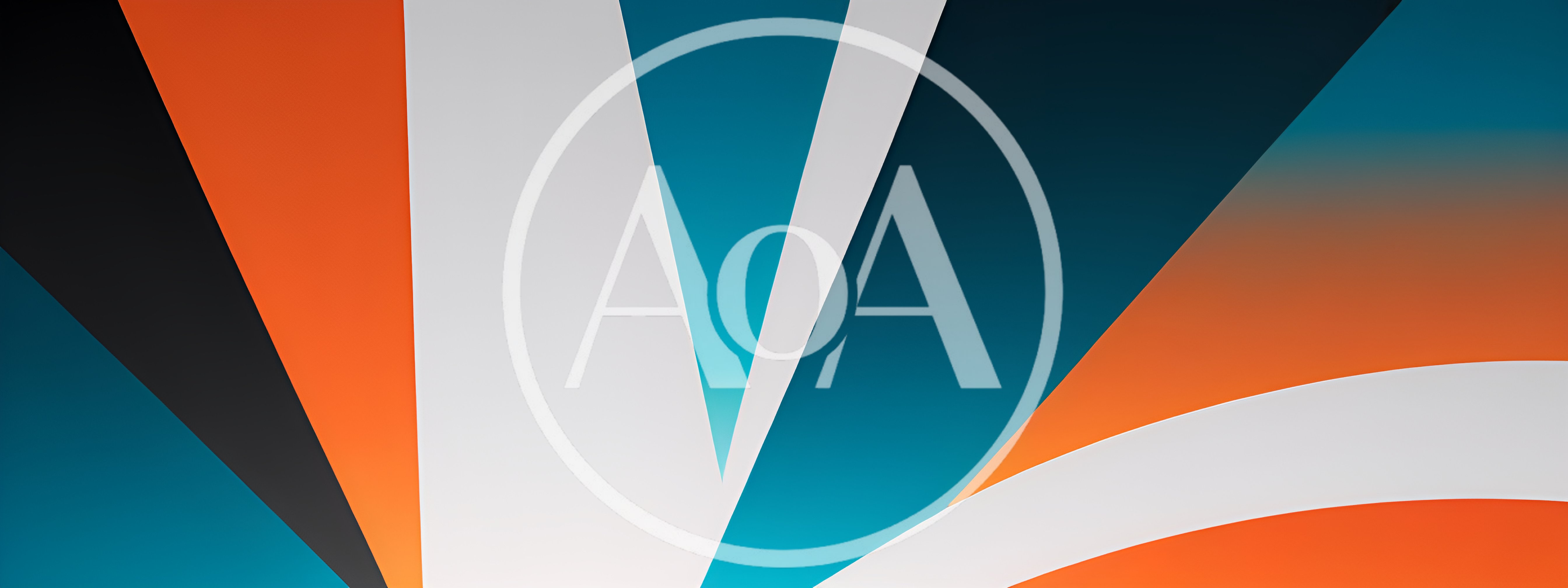 Abstract Geometric Background With Vibrant Orange And Blue Shapes