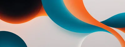 Abstract Background With Fluid Teal And Orange Curves