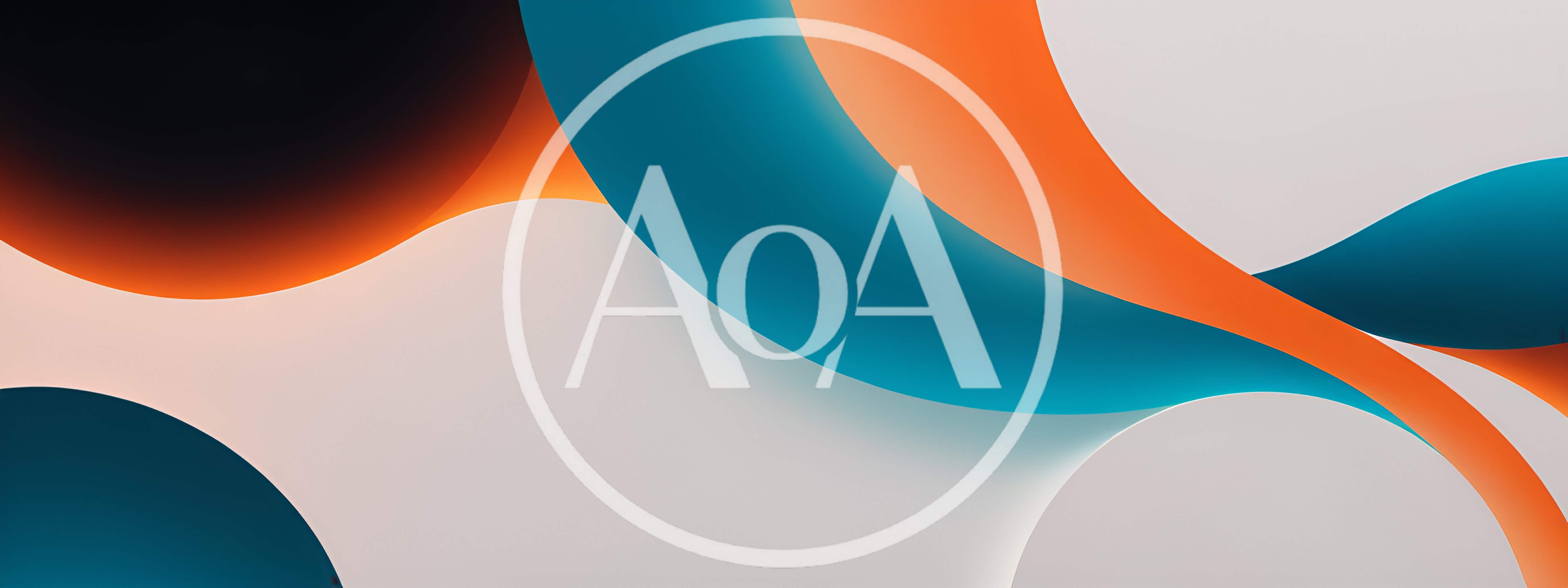 Abstract Background With Fluid Teal And Orange Curves