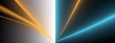 Abstract Geometric Background With Glowing Orange And Blue Lines