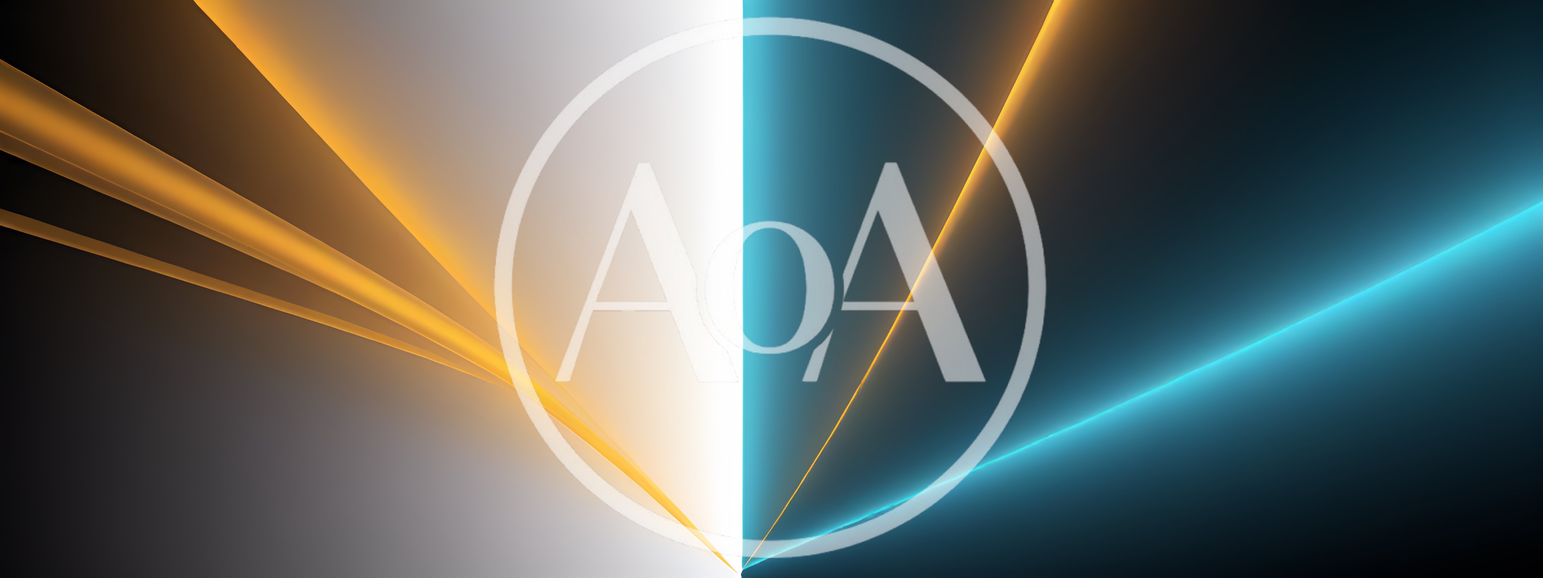 Abstract Geometric Background With Glowing Orange And Blue Lines