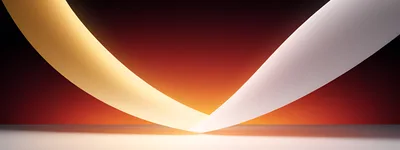 Abstract Curved Light Ribbons On Gradient Background