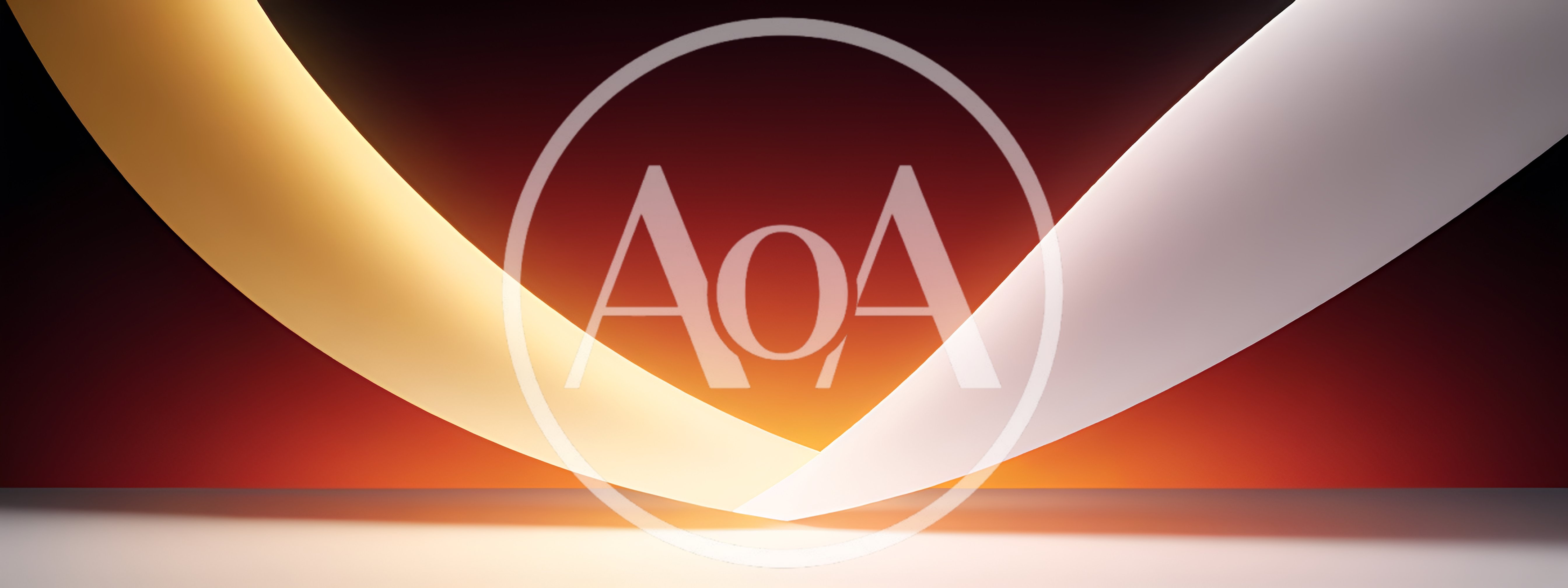 Abstract Curved Light Ribbons On Gradient Background
