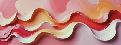 Abstract Oil Paint Waves In Warm Tones