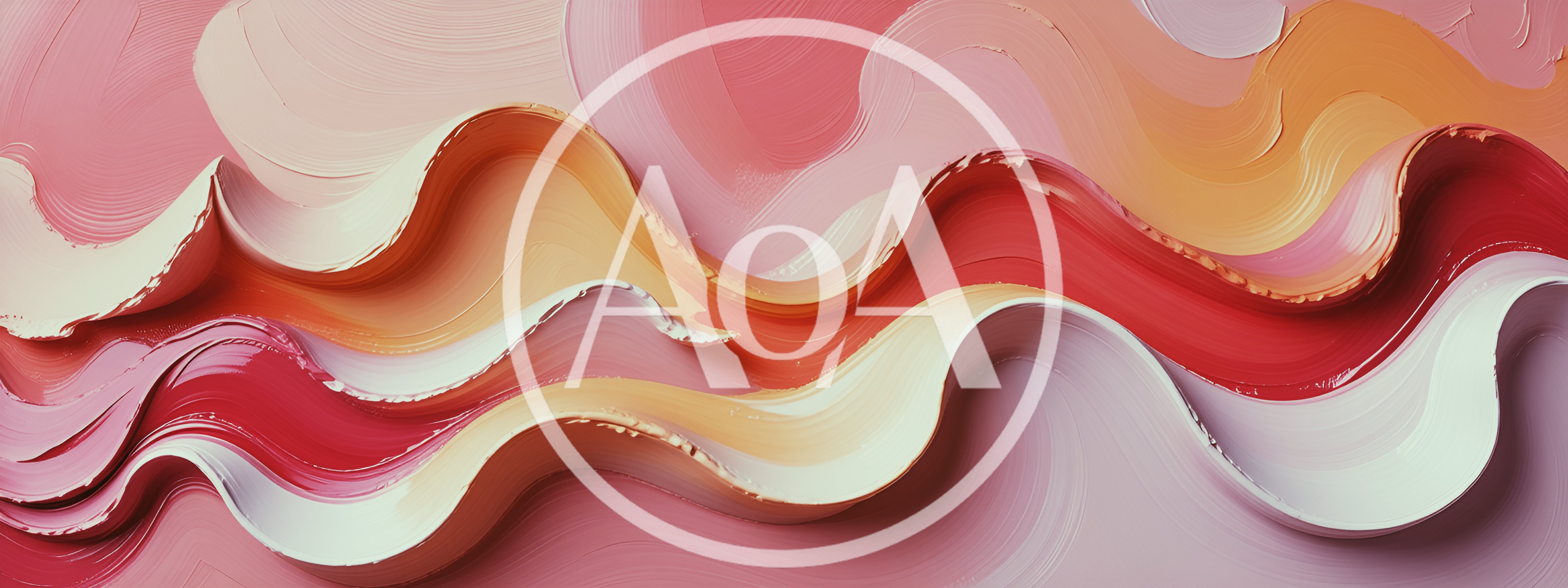 Abstract Oil Paint Waves In Warm Tones