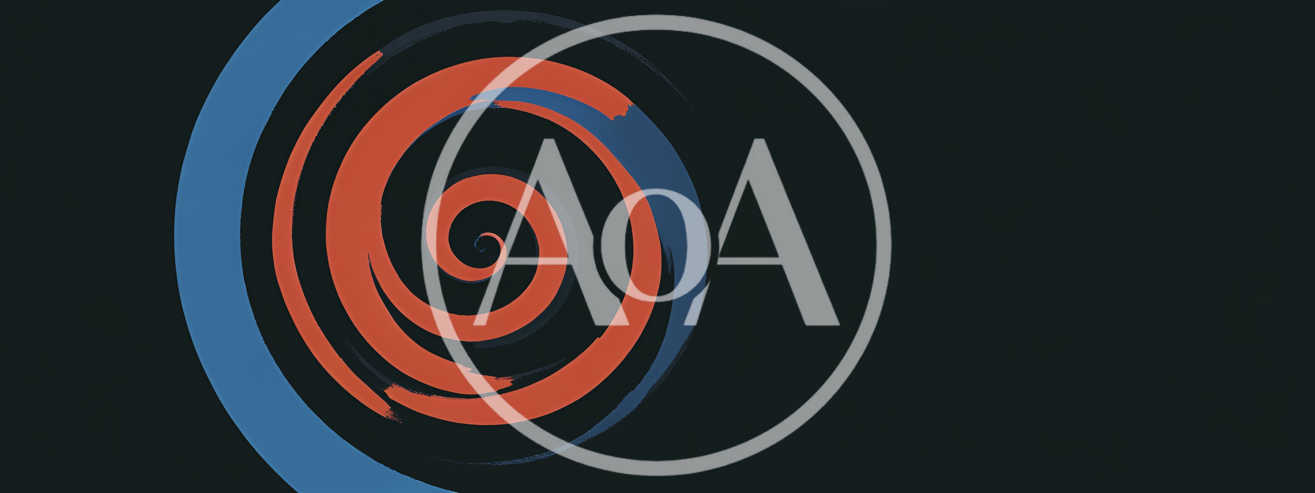 Abstract Spiral Graphic With Orange And Blue Swirls