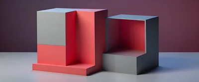 Abstract Geometric 3D Podium Display