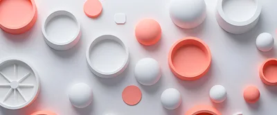 Abstract 3D Composition With Geometric Shapes