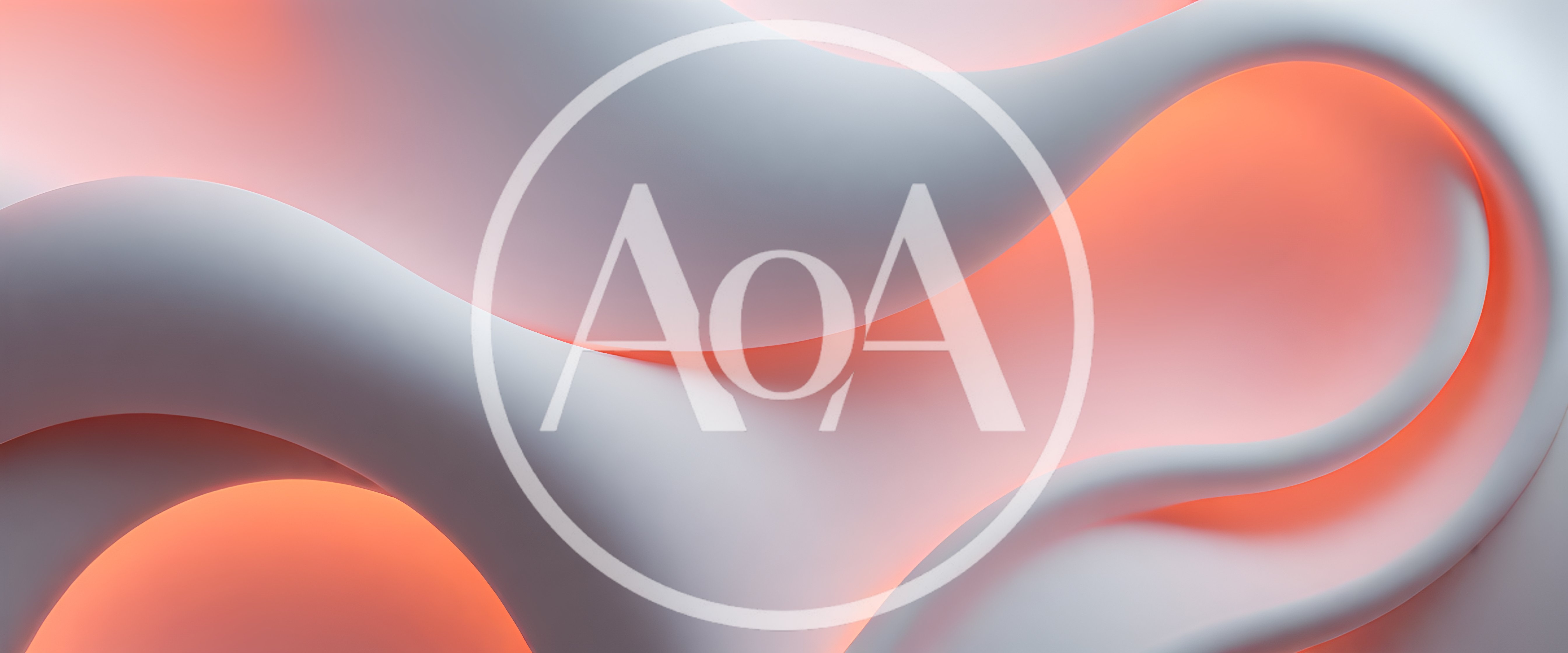 Abstract 3D Fluid Wave Background With Soft Orange Glow