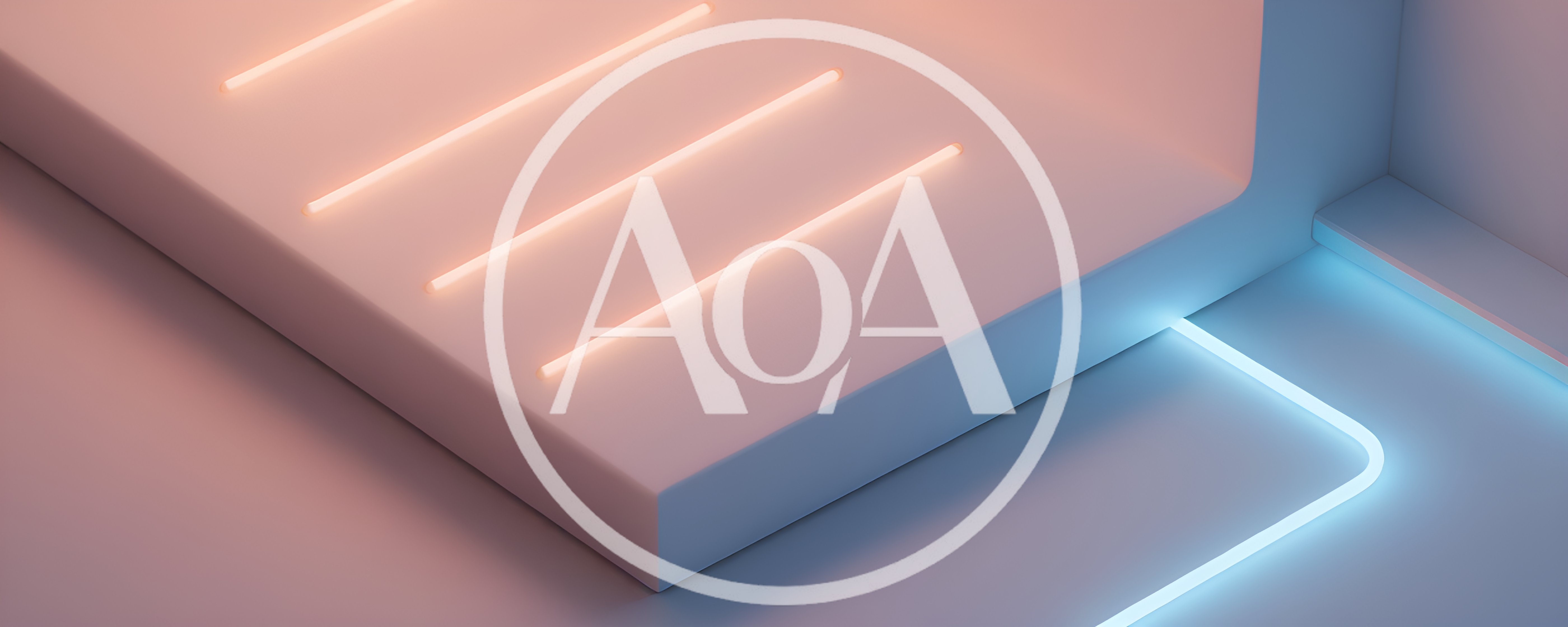 Abstract 3D Rendered Platform With Neon Lighting