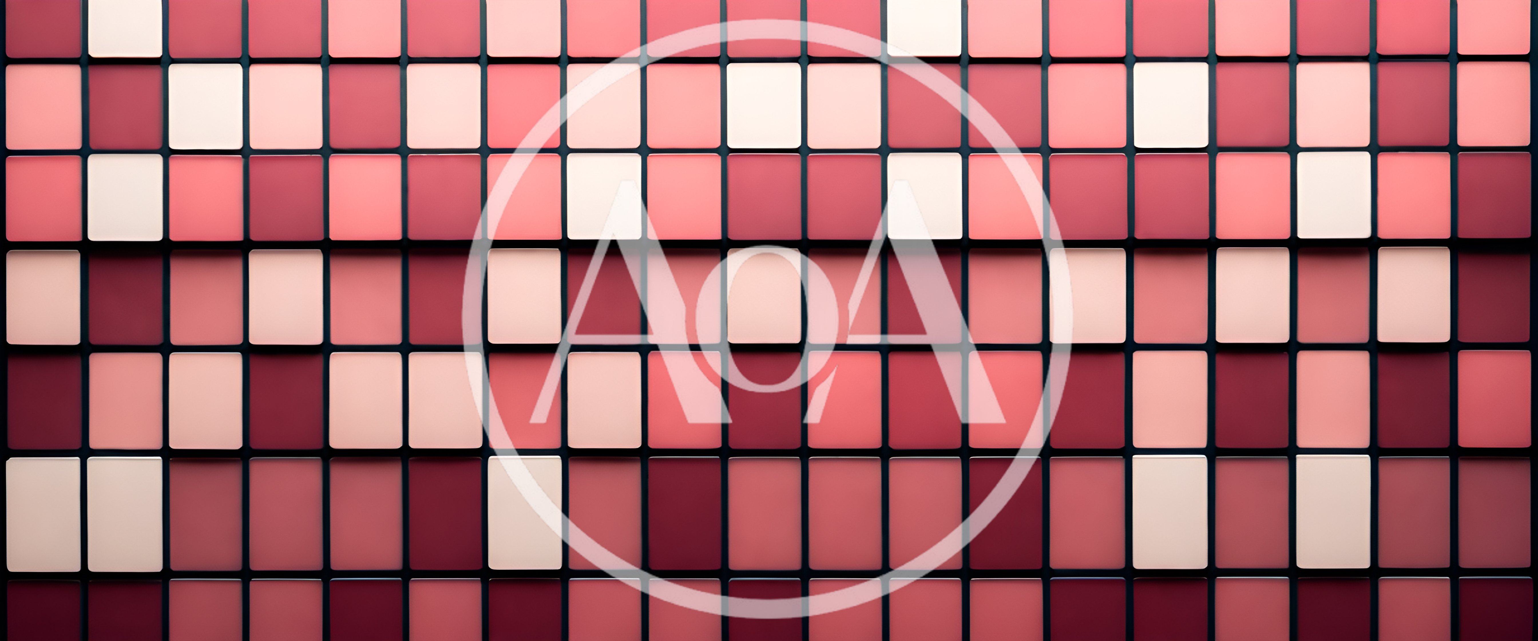 Abstract Background Of Pink And Red Square Tiles
