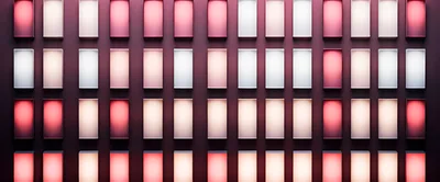 Abstract Wall With Glowing Rectangular Light Panels