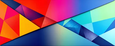 Abstract Geometric Background With Vibrant Multicolored Triangles