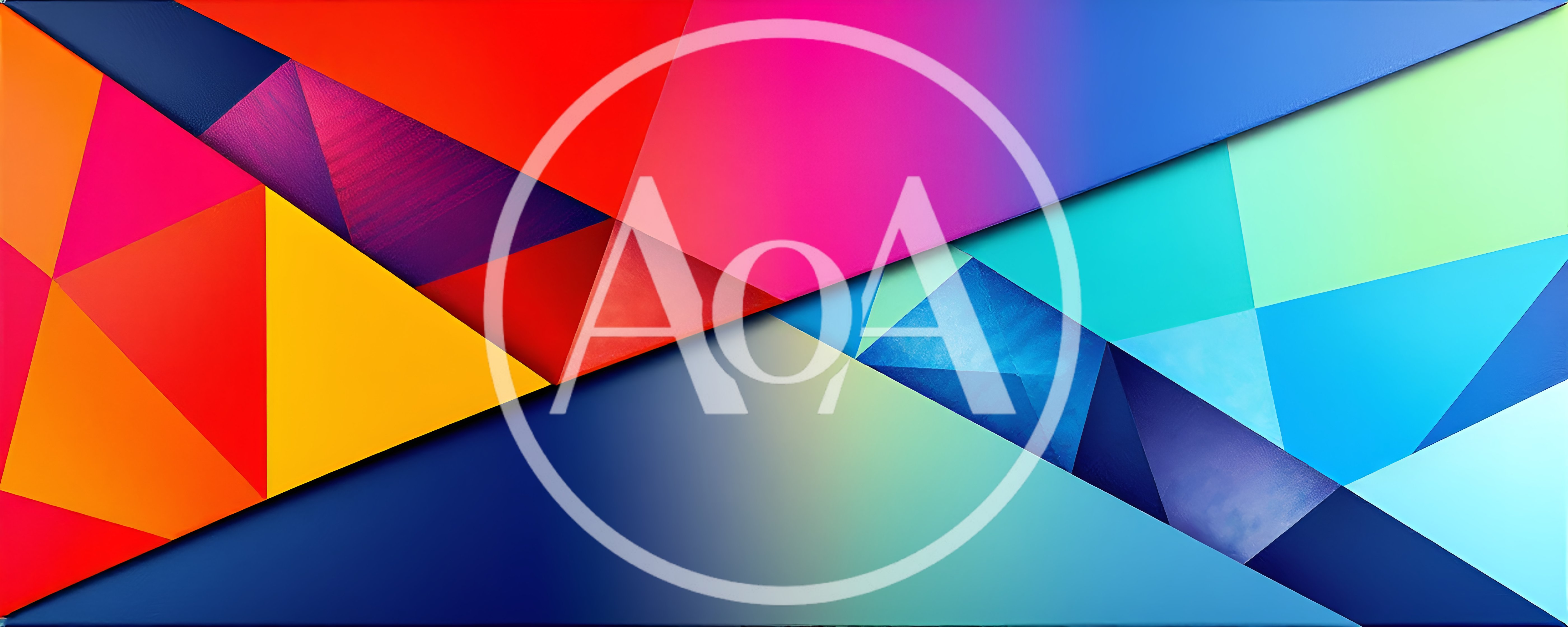 Abstract Geometric Background With Vibrant Multicolored Triangles