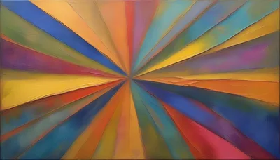 Abstract Radial Sunburst Pattern With Vibrant Painted Textures
