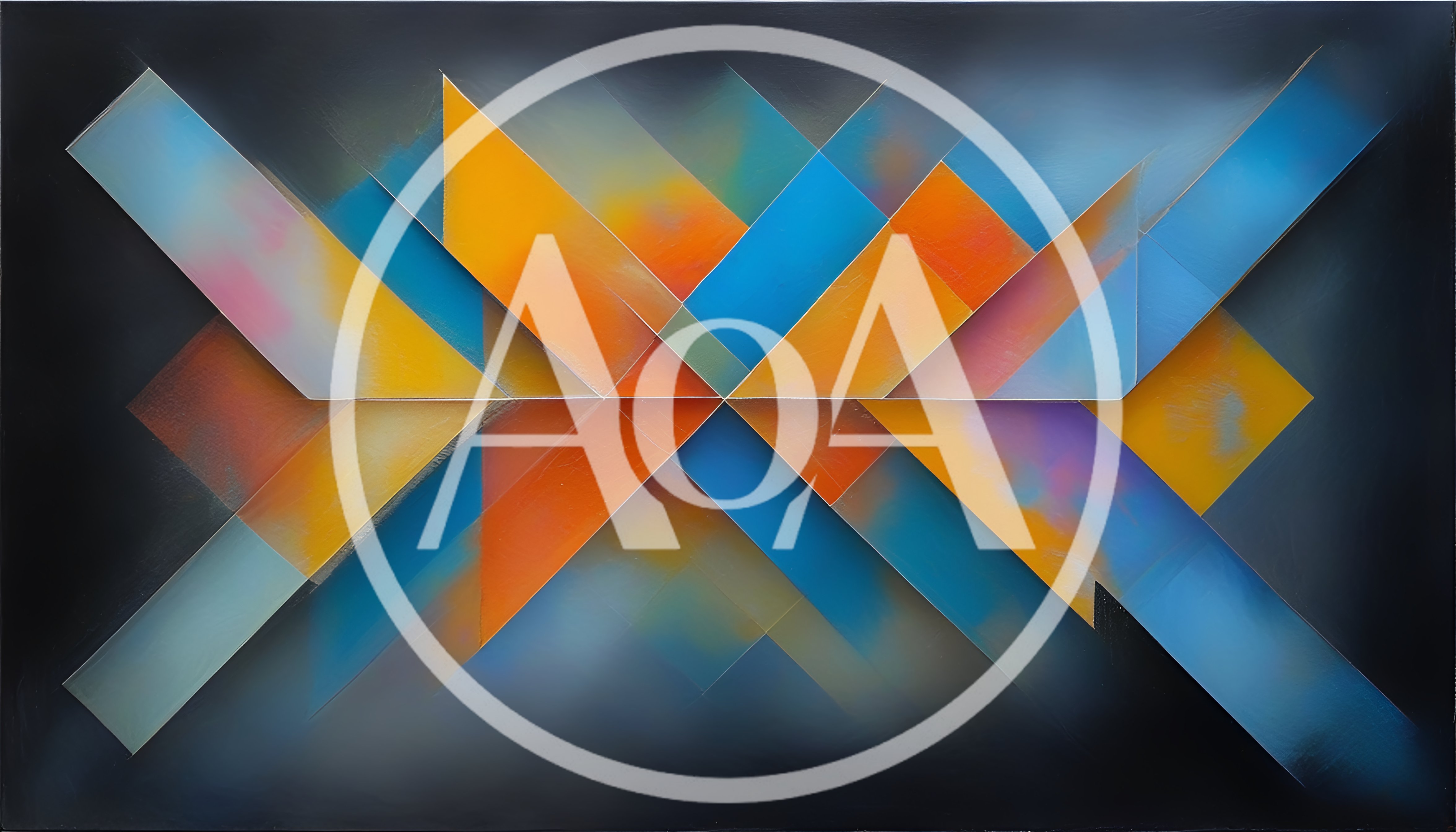 Abstract Geometric Composition With Vibrant Overlapping Shapes