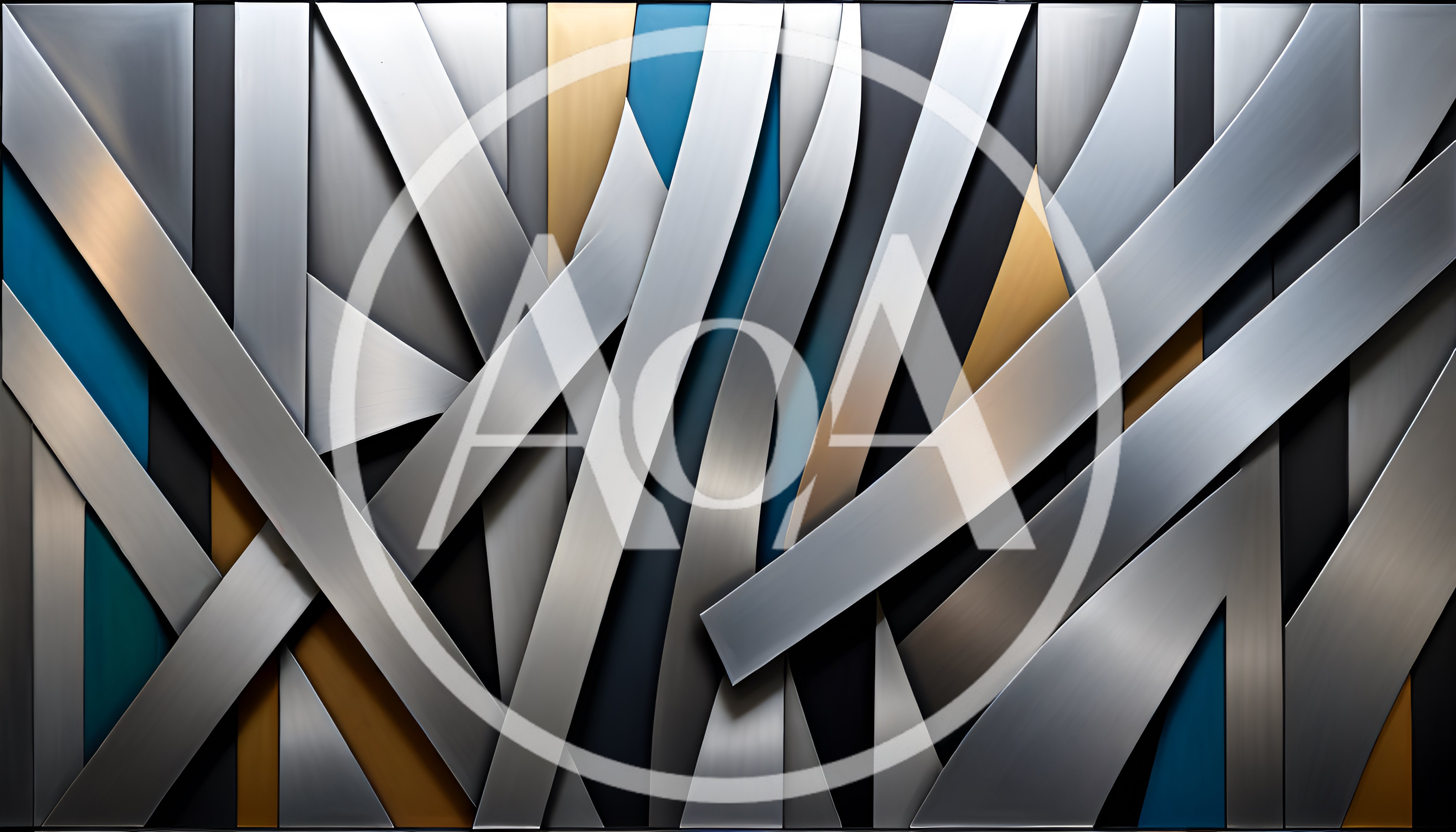 Abstract Metallic Geometric Wall Art Background