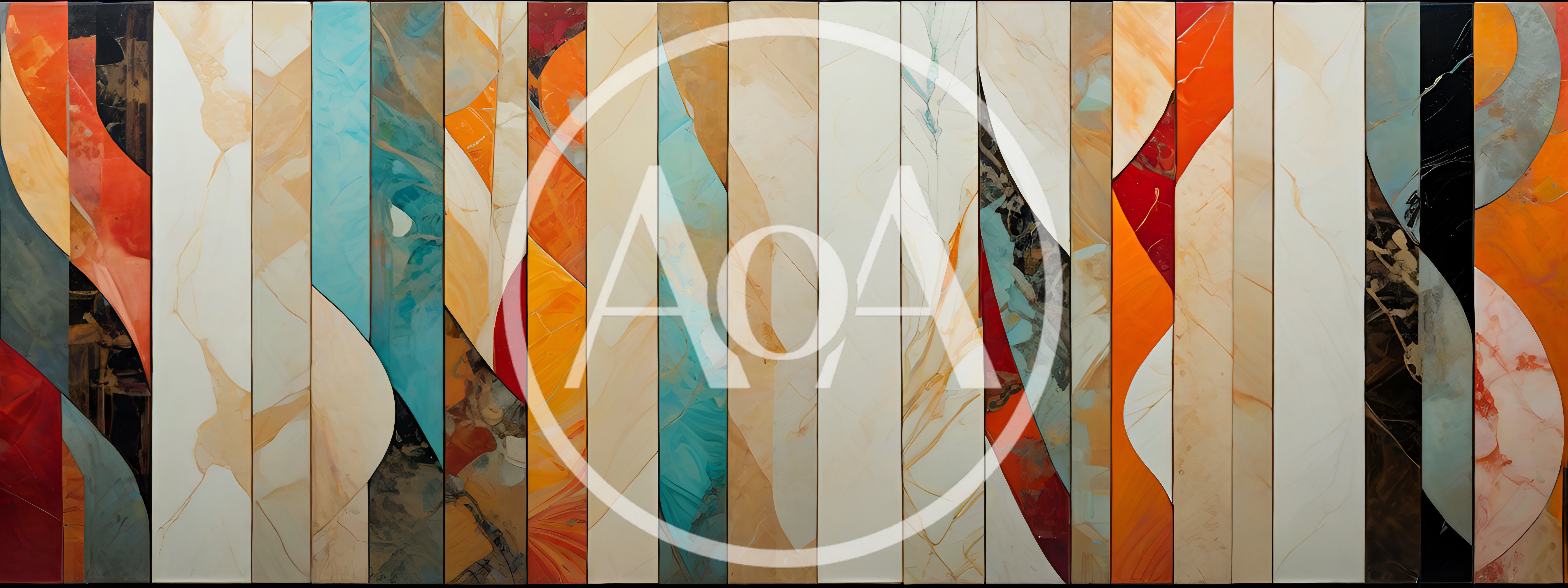 Abstract Vertical Panel Wall Art With Marble Texture