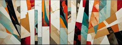 Abstract Geometric Marble Texture Wall Art