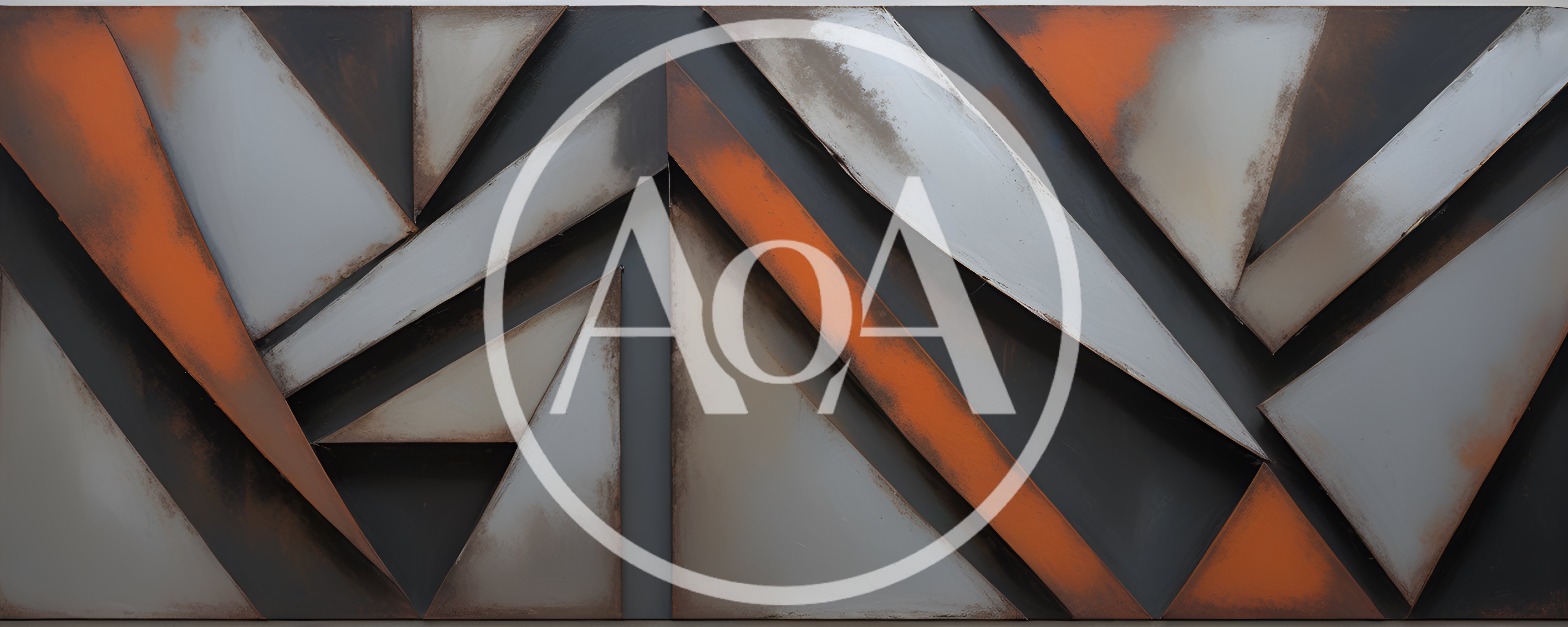 Abstract Geometric Metal Wall Art With Rust Texture