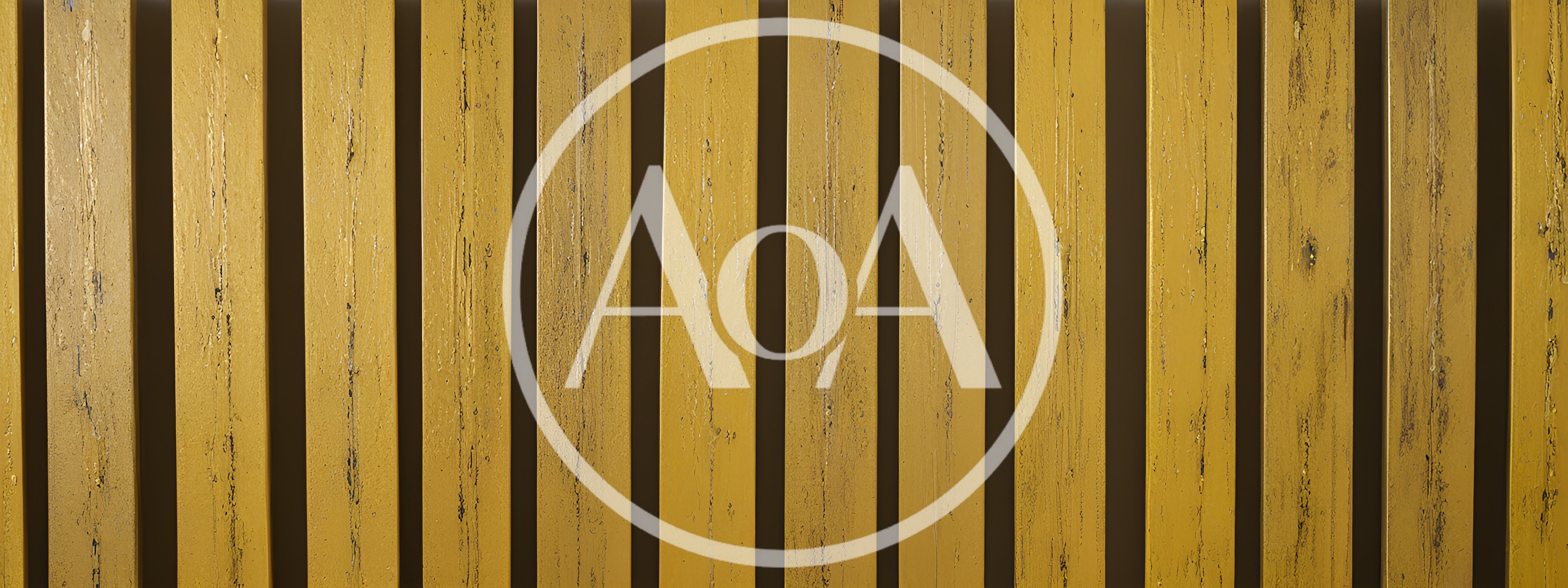 Vertical Yellow Wooden Slats With Dark Background