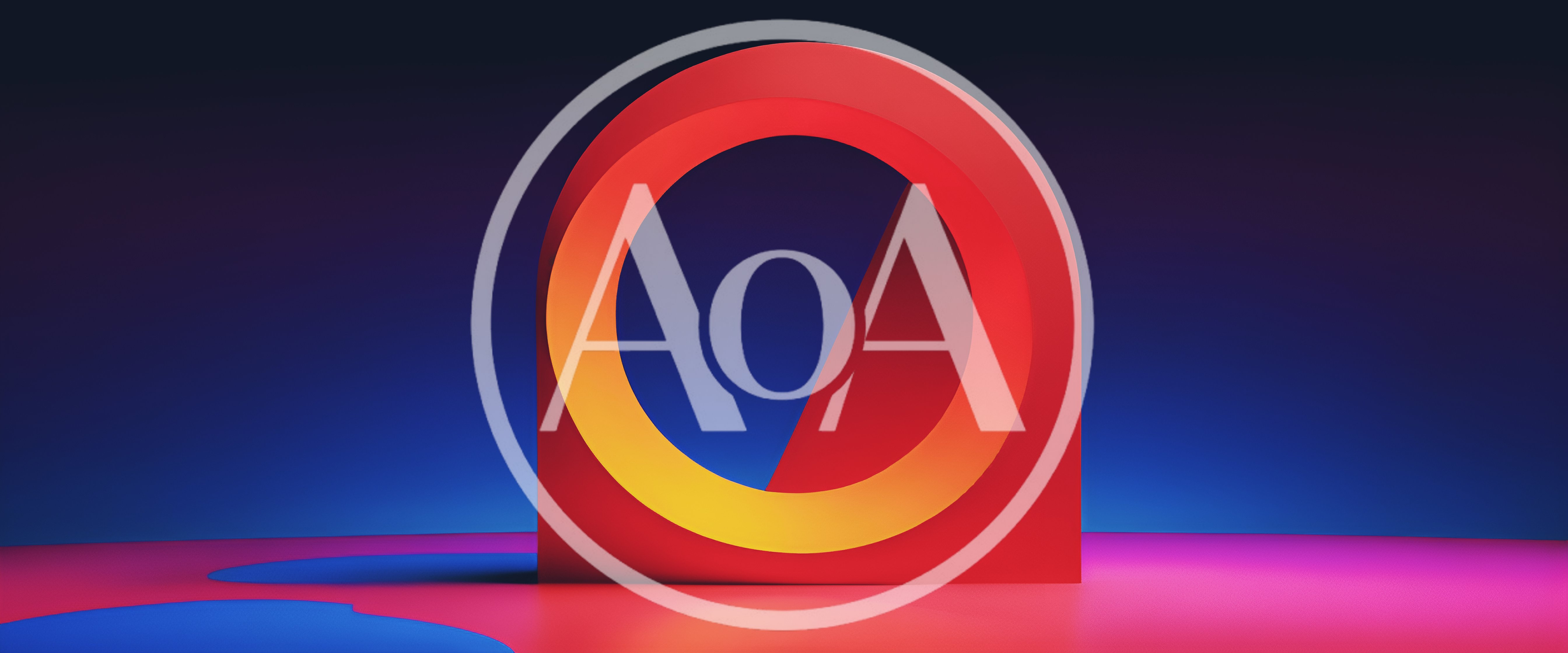 Abstract 3D Archway With Gradient Lighting