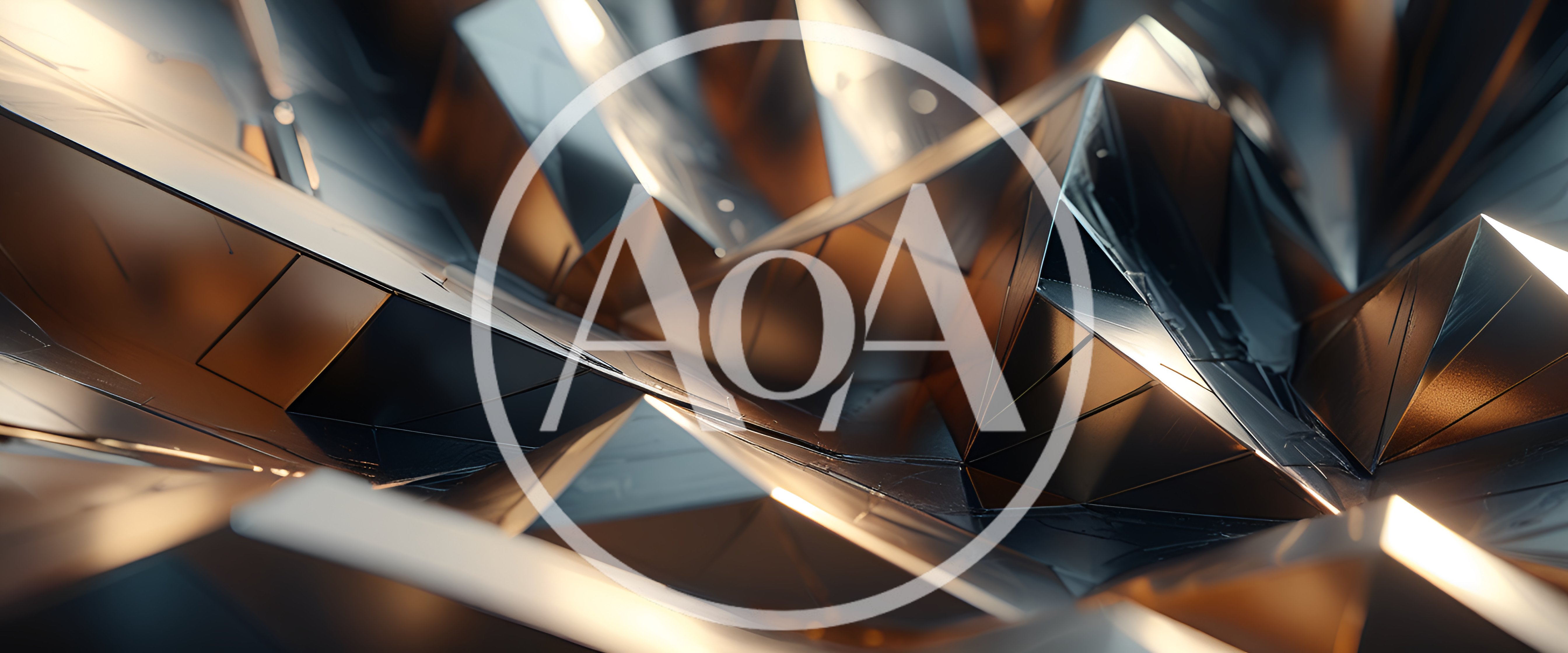 Abstract Geometric Metallic Surface With Sharp Edges
