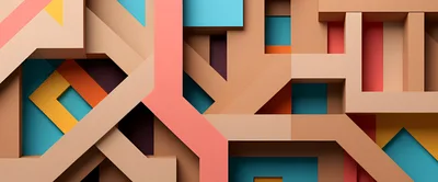 Abstract 3D Geometric Shapes And Intersecting Lines