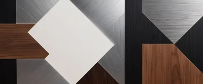 Abstract Geometric Pattern With Wood And Metal Textures