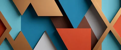 Abstract Geometric Background With Overlapping Colorful Shapes