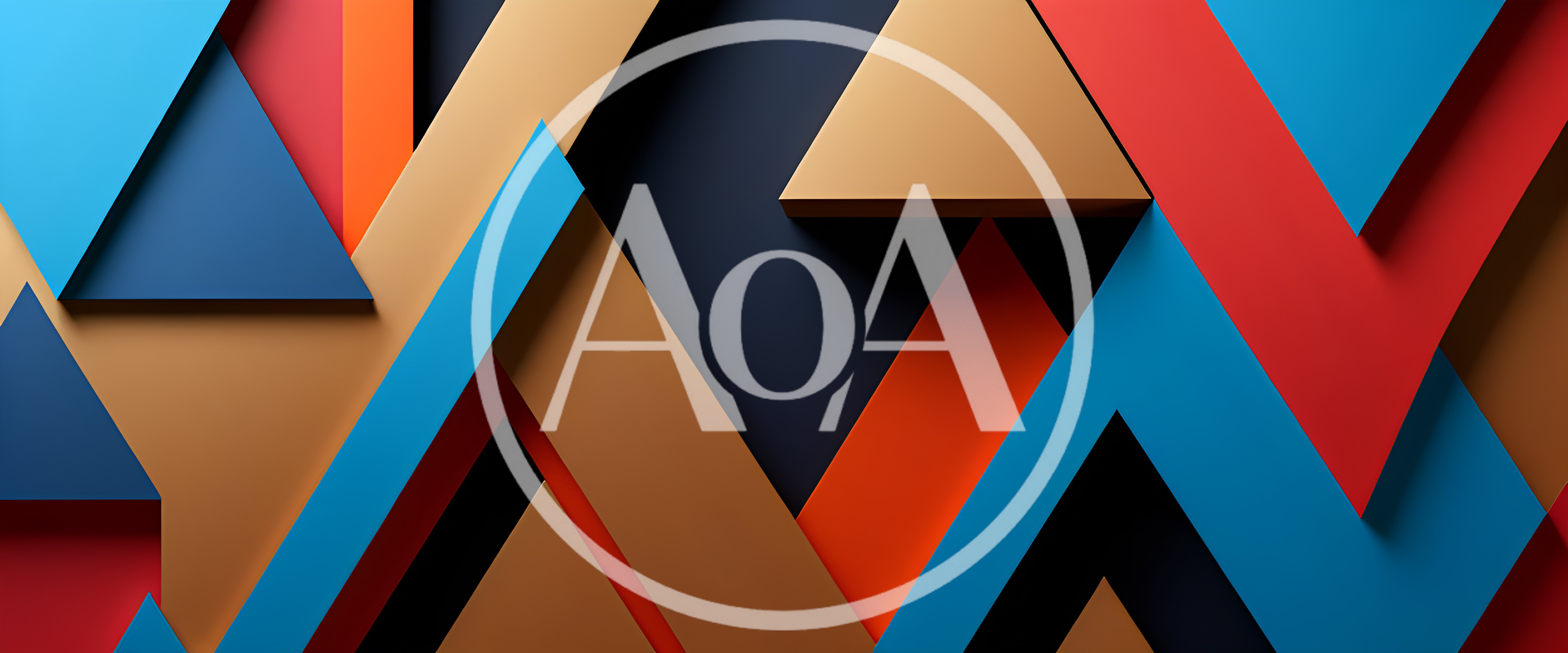 Abstract Geometric Background With Overlapping Colorful Triangles