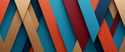 Abstract Geometric Background With Overlapping Colorful Diagonal Shapes
