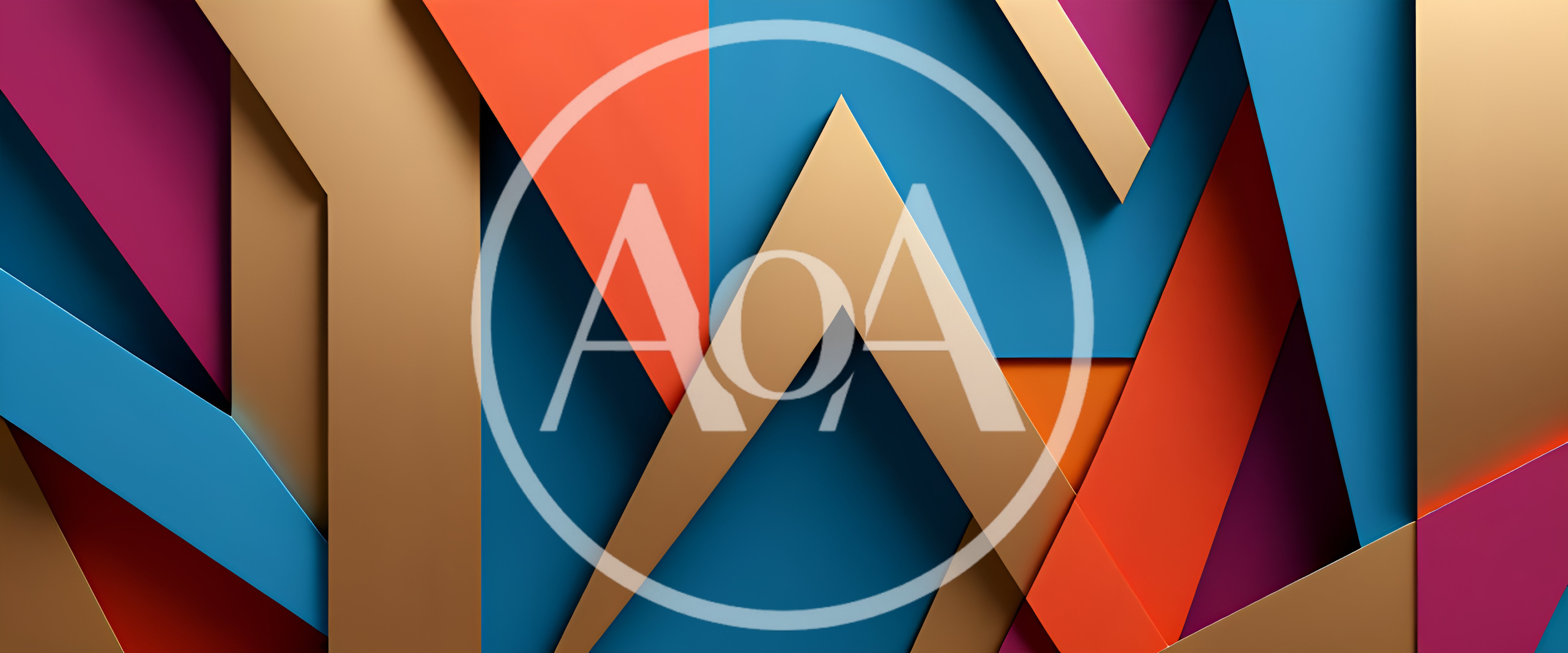 Abstract Geometric Background With Overlapping Colorful Shapes