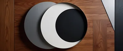 Abstract Geometric Wall Art With Overlapping Circular Panels