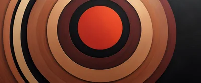 Abstract Concentric Circles With Warm Earthy Tones