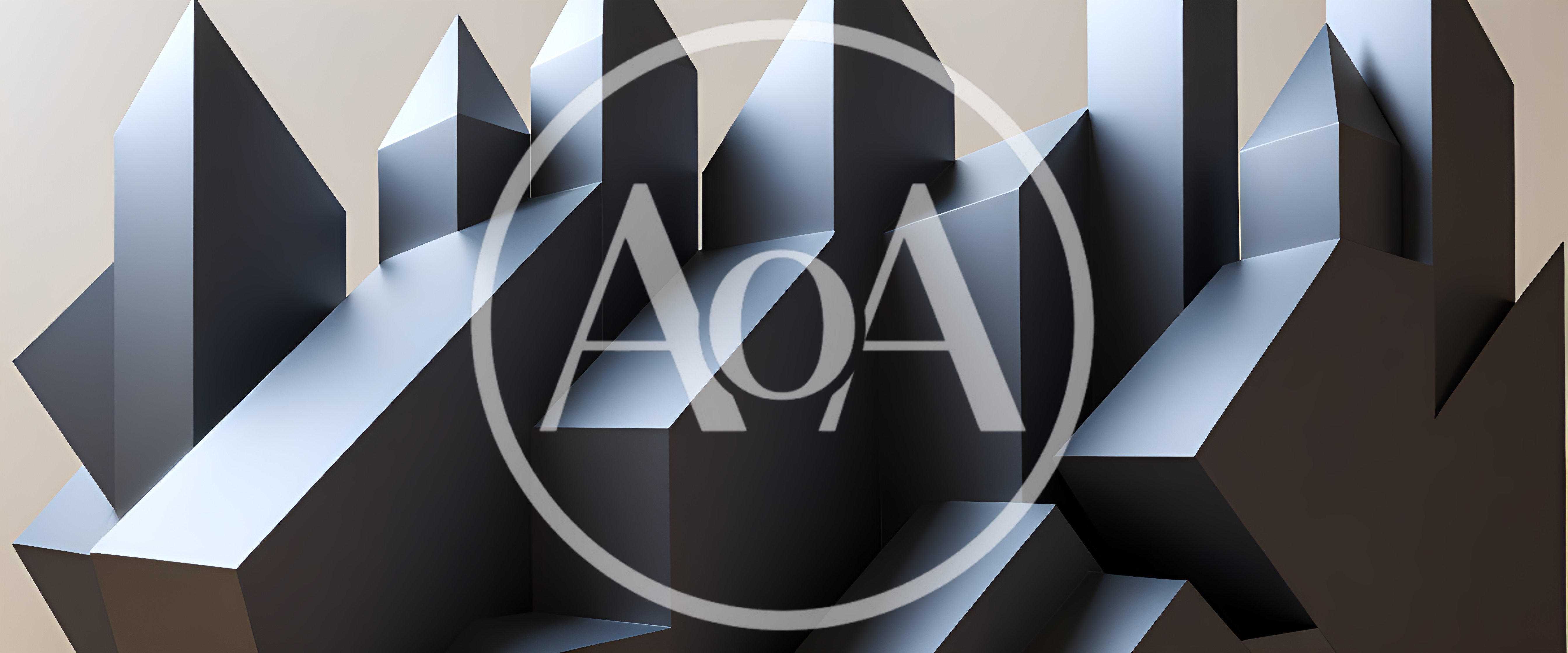 Abstract 3D Geometric Shapes In Minimalist Style