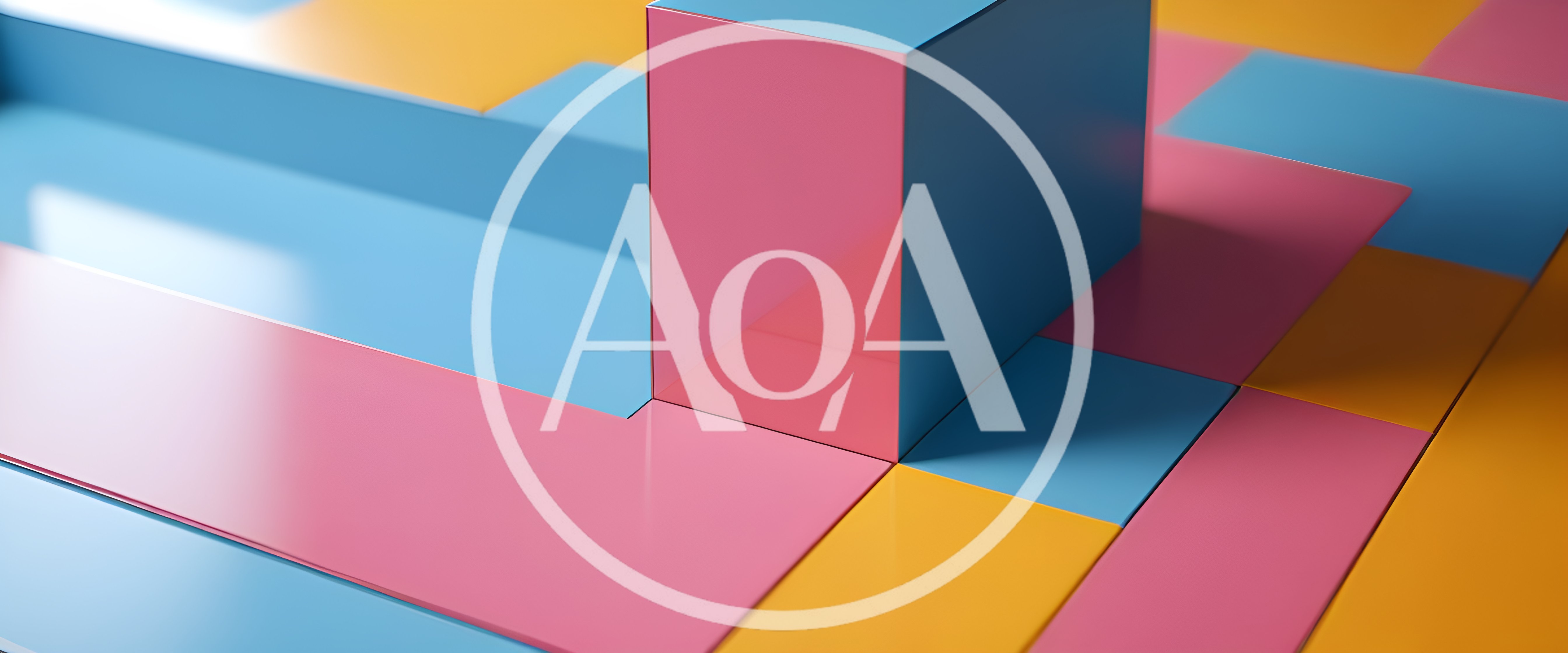Abstract 3D Geometric Shapes With Vibrant Colors