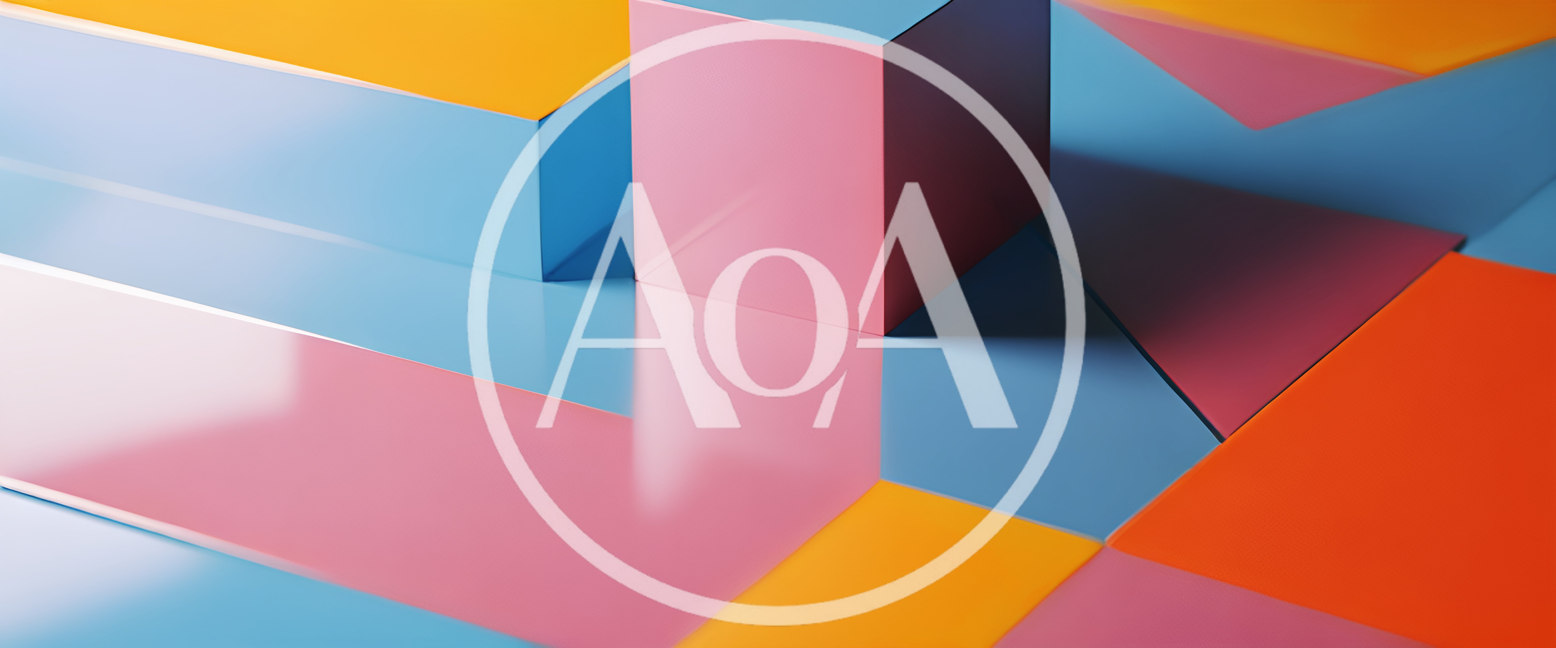 Abstract 3D Geometric Shapes With Vibrant Colors