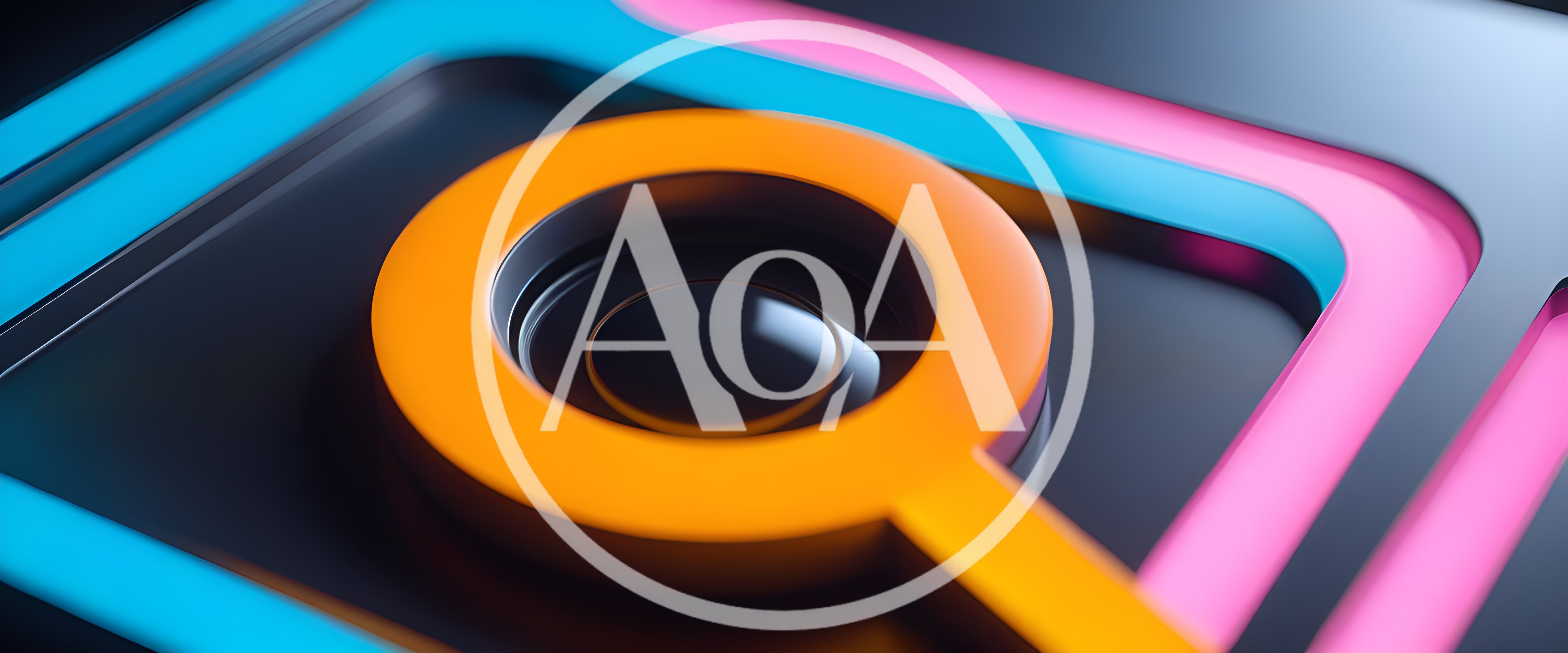 Abstract 3D Rendered Magnifying Glass Icon